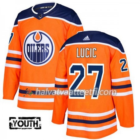 Lasten NHL Edmonton Oilers Pelipaita Milan Lucic 27 Adidas 2017-2018 Oranssi Authentic